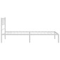 vidaXL Estructura de cama de metal con cabecero blanco 90x190 cm vidaXL Estructura de cama de metal con cabecero blanco 90x190 cm