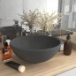 vidaXL Lavabo de lujo redondo cerámica gris oscuro mate 32,5x14 cm vidaXL Lavabo de lujo redondo cerámica gris oscuro mate 32,5x14 cm
