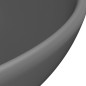 vidaXL Lavabo de lujo redondo cerámica gris oscuro mate 32,5x14 cm vidaXL Lavabo de lujo redondo cerámica gris oscuro mate 32,5x14 cm