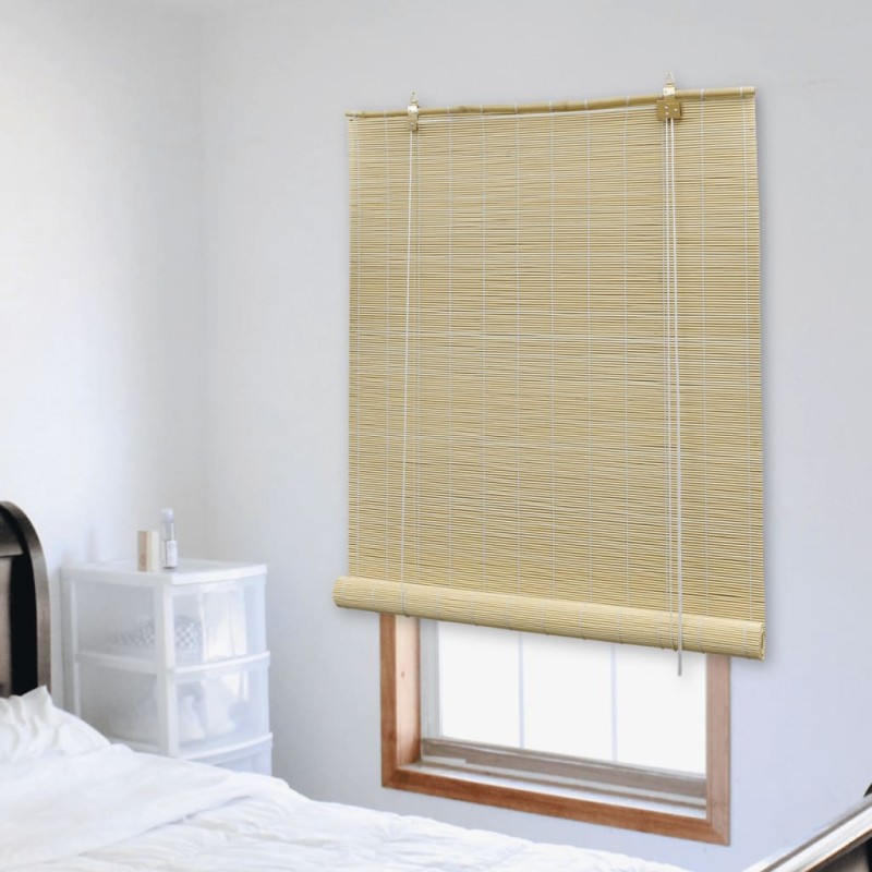 vidaXL Persiana enrollable de bambú color natural 150x160 cm vidaXL Persiana enrollable de bambú color natural 150x160 cm
