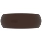vidaXL Lavabo de lujo redondo cerámica marrón oscuro mate 40x15 cm vidaXL Lavabo de lujo redondo cerámica marrón oscuro mate 40x15 cm