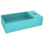 vidaXL Lavabo con rebosadero cerámica verde claro vidaXL Lavabo con rebosadero cerámica verde claro