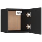 vidaXL Mesita de noche madera de ingeniería negra 30,5x30x30 cm vidaXL Mesita de noche madera de ingeniería negra 30,5x30x30 cm