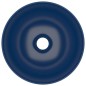 vidaXL Lavabo de cuarto de baño redondo de cerámica azul oscuro vidaXL Lavabo de cuarto de baño redondo de cerámica azul oscuro