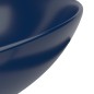 vidaXL Lavabo de cuarto de baño redondo de cerámica azul oscuro vidaXL Lavabo de cuarto de baño redondo de cerámica azul oscuro