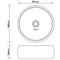 vidaXL Lavabo de lujo redondo cerámica gris claro mate 40x15 cm vidaXL Lavabo de lujo redondo cerámica gris claro mate 40x15 cm