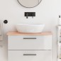 vidaXL Encimera de baño madera maciza tratada marrón claro 80x30x2 cm vidaXL Encimera de baño madera maciza tratada marrón claro 80x30x2 cm