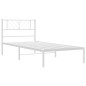 vidaXL Estructura de cama de metal con cabecero blanco 100x190 cm vidaXL Estructura de cama de metal con cabecero blanco 100x190 cm