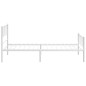 vidaXL Estructura cama metal con cabecero y pie cama blanca 75x190 cm