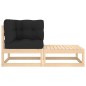 vidaXL Muebles de jardín 2 piezas con cojines madera maciza de pino vidaXL Muebles de jardín 2 piezas con cojines madera maciza de pino