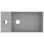 vidaXL Lavabo con rebosadero cerámica gris claro vidaXL Lavabo con rebosadero cerámica gris claro