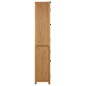 vidaXL Estantería 4 puertas madera roble macizo y cristal 80x35x180 cm vidaXL Estantería 4 puertas madera roble macizo y cristal 80x35x180 cm