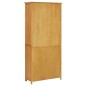 vidaXL Estantería 4 puertas madera roble macizo y cristal 80x35x180 cm vidaXL Estantería 4 puertas madera roble macizo y cristal 80x35x180 cm