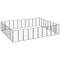 vidaXL Jaula perros 36 paneles acero recubierto polvo negro 50x100 cm vidaXL Jaula perros 36 paneles acero recubierto polvo negro 50x100 cm