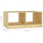 vidaXL Mesa de centro de madera maciza de pino 75x50x33,5 cm vidaXL Mesa de centro de madera maciza de pino 75x50x33,5 cm