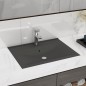 vidaXL Lavabo de lujo con grifo cerámica gris oscuro 60x46 cm vidaXL Lavabo de lujo con grifo cerámica gris oscuro 60x46 cm