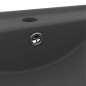 vidaXL Lavabo de lujo con grifo cerámica gris oscuro 60x46 cm vidaXL Lavabo de lujo con grifo cerámica gris oscuro 60x46 cm