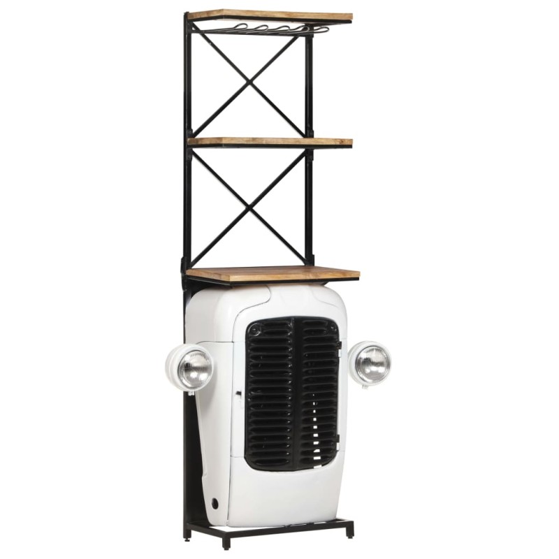 vidaXL Botellero forma de tractor madera de mango rugosa 49x31x172 cm vidaXL Botellero forma de tractor madera de mango rugosa 49x31x172 cm