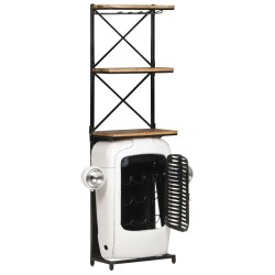 vidaXL Botellero forma de tractor madera de mango rugosa 49x31x172 cm