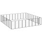 vidaXL Jaula perros 36 paneles acero recubierto polvo negro 50x100 cm vidaXL Jaula perros 36 paneles acero recubierto polvo negro 50x100 cm