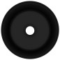 vidaXL Lavabo de lujo redondo cerámica negro mate 40x15 cm 