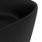 vidaXL Lavabo de lujo redondo cerámica negro mate 40x15 cm 
