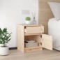 vidaXL Mesita de noche madera maciza de pino 40x31x50 cm