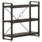 vidaXL Estantería de 3 niveles madera maciza de mango negro 90x30x80cm