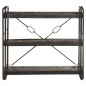 vidaXL Estantería de 3 niveles madera maciza de mango negro 90x30x80cm