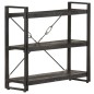 vidaXL Estantería de 3 niveles madera maciza de mango negro 90x30x80cm