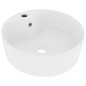 vidaXL Lavabo lujo con rebosadero cerámica blanco mate 36x13 cm vidaXL Lavabo lujo con rebosadero cerámica blanco mate 36x13 cm