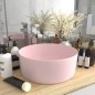 vidaXL Lavabo de lujo redondo cerámica rosa mate 40x15 cm vidaXL Lavabo de lujo redondo cerámica rosa mate 40x15 cm
