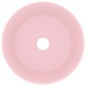 vidaXL Lavabo de lujo redondo cerámica rosa mate 40x15 cm vidaXL Lavabo de lujo redondo cerámica rosa mate 40x15 cm
