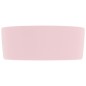 vidaXL Lavabo de lujo redondo cerámica rosa mate 40x15 cm vidaXL Lavabo de lujo redondo cerámica rosa mate 40x15 cm
