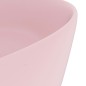 vidaXL Lavabo de lujo redondo cerámica rosa mate 40x15 cm vidaXL Lavabo de lujo redondo cerámica rosa mate 40x15 cm