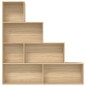 vidaXL Estantería madera contrachapada color roble Sonoma 155x24x160cm vidaXL Estantería madera contrachapada color roble Sonoma 155x24x160cm