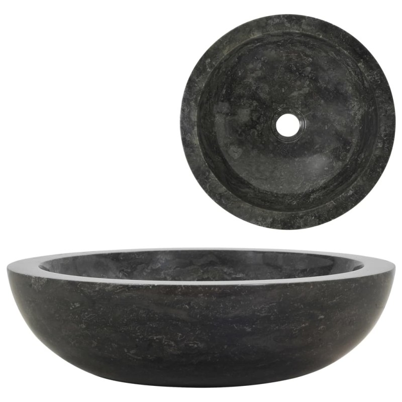 vidaXL Lavabo 40x12 cm mármol negro vidaXL Lavabo 40x12 cm mármol negro