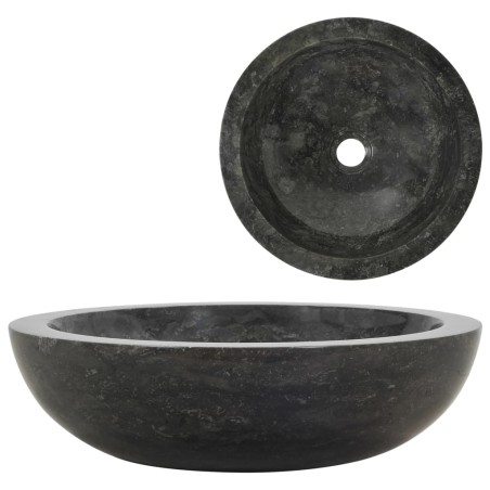 vidaXL Lavabo 40x12 cm mármol negro