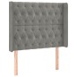 vidaXL Cabecero con orejas de terciopelo gris claro 93x16x118/128 cm vidaXL Cabecero con orejas de terciopelo gris claro 93x16x118/128 cm