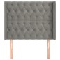 vidaXL Cabecero con orejas de terciopelo gris claro 93x16x118/128 cm vidaXL Cabecero con orejas de terciopelo gris claro 93x16x118/128 cm