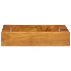 vidaXL Lavabo de madera maciza de teca 50x35x10 cm