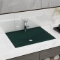 vidaXL Lavabo de lujo con grifo cerámica verde oscuro 60x46 cm vidaXL Lavabo de lujo con grifo cerámica verde oscuro 60x46 cm