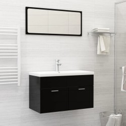 vidaXL Lavabo empotrado con grifo cerámica blanco 81x39x18 cm