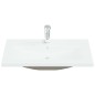 vidaXL Lavabo empotrado con grifo cerámica blanco 81x39x18 cm vidaXL Lavabo empotrado con grifo cerámica blanco 81x39x18 cm