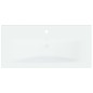 vidaXL Lavabo empotrado con grifo cerámica blanco 81x39x18 cm vidaXL Lavabo empotrado con grifo cerámica blanco 81x39x18 cm