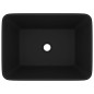 vidaXL Lavabo de lujo de cerámica negro mate 41x30x12 cm vidaXL Lavabo de lujo de cerámica negro mate 41x30x12 cm