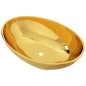 vidaXL Lavabo 40x33x13,5 cm cerámica dorado vidaXL Lavabo 40x33x13,5 cm cerámica dorado