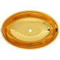 vidaXL Lavabo 40x33x13,5 cm cerámica dorado vidaXL Lavabo 40x33x13,5 cm cerámica dorado