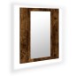 vidaXL Armario de baño con espejo LED madera roble ahumado 40x12x45 cm vidaXL Armario de baño con espejo LED madera roble ahumado 40x12x45 cm