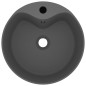 vidaXL Lavabo lujoso con rebosadero cerámica gris oscuro mate 36x13 cm vidaXL Lavabo lujoso con rebosadero cerámica gris oscuro mate 36x13 cm